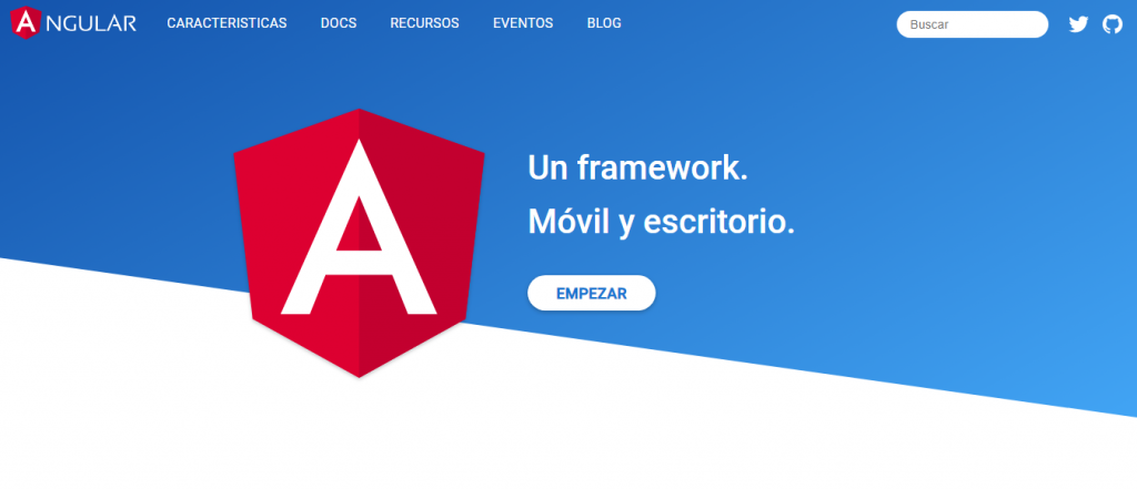 Página de inicio de Angular