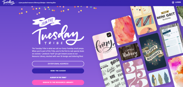 Formulario de subscripción de Every-Tuesday