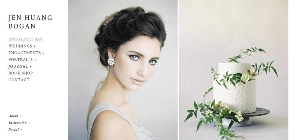 Sitio web de fotografía Jen Huang Bogan