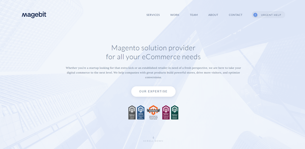 Sitio web de Magebit