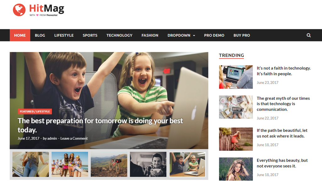 Plantilla de WordPress para sitios de noticias HitMag