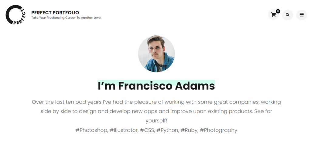 Plantilla de WordPress Perfect Portfolio