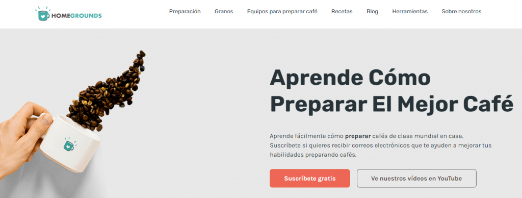 Página de inicio de Home Grounds