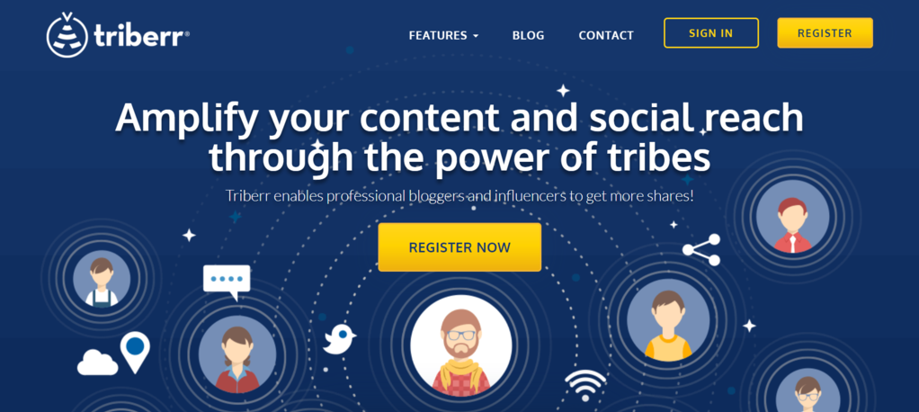 Página de inicio de Triberr