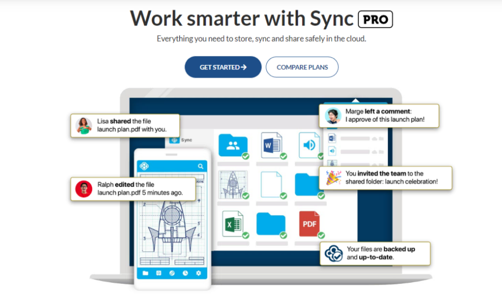 Proveedor de alojamiento en la nube Sync