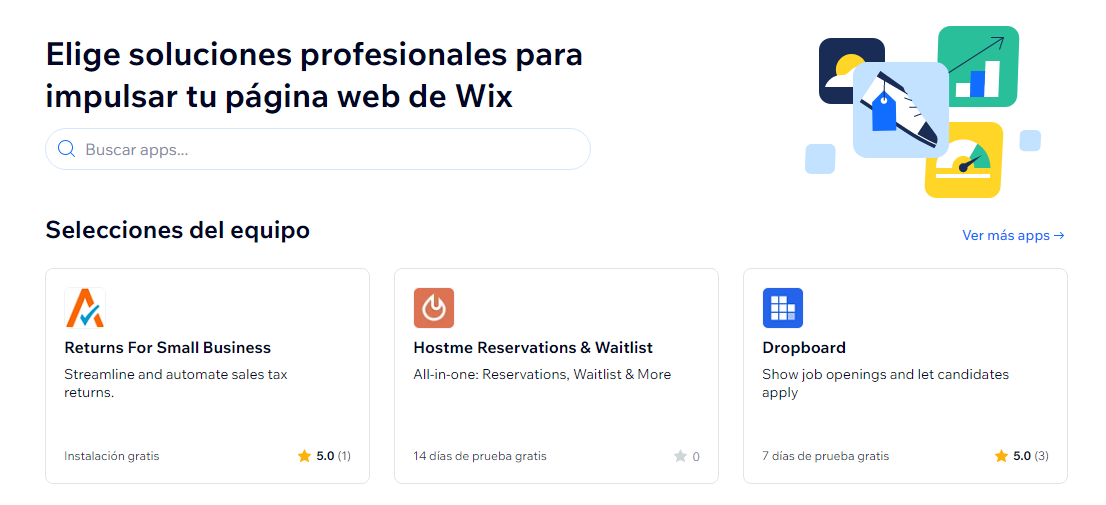Directorio de complementos de Wix