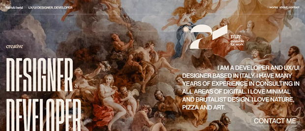 Página de inicio del portafolio de Patrick David