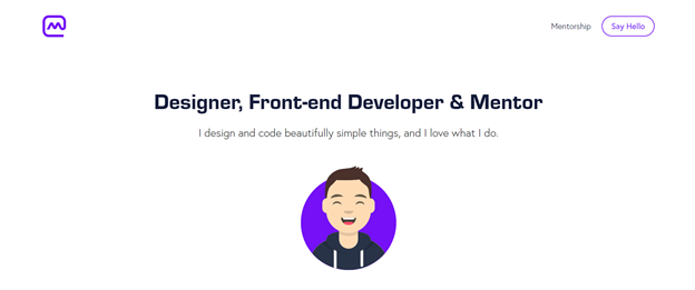 Página de inicio del portafolio de Matt Farley