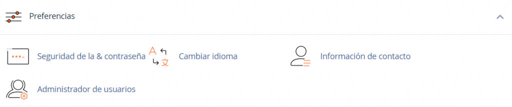 Personalización de cPanel y características de preferencia