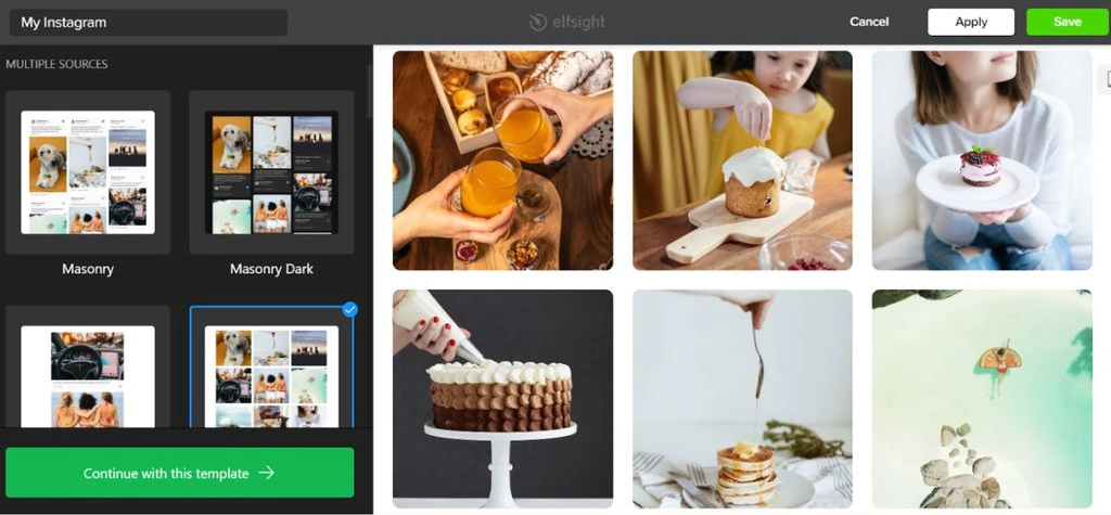 Ejemplo de uso de Instagram Feed