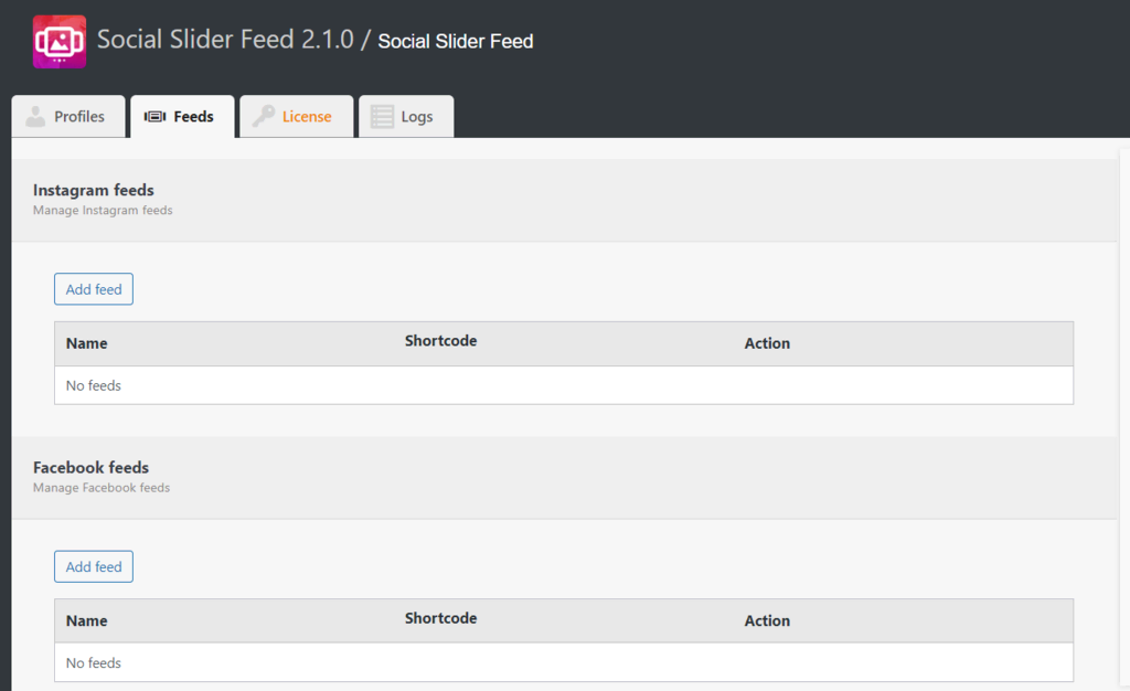 Ajustes de feed en Social Slider Feed