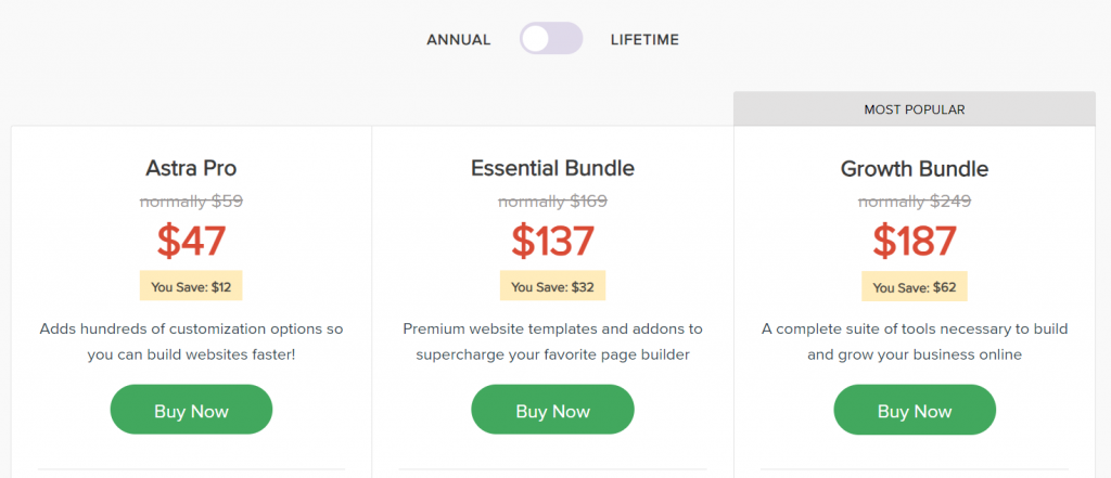 Planes de Astra con precios