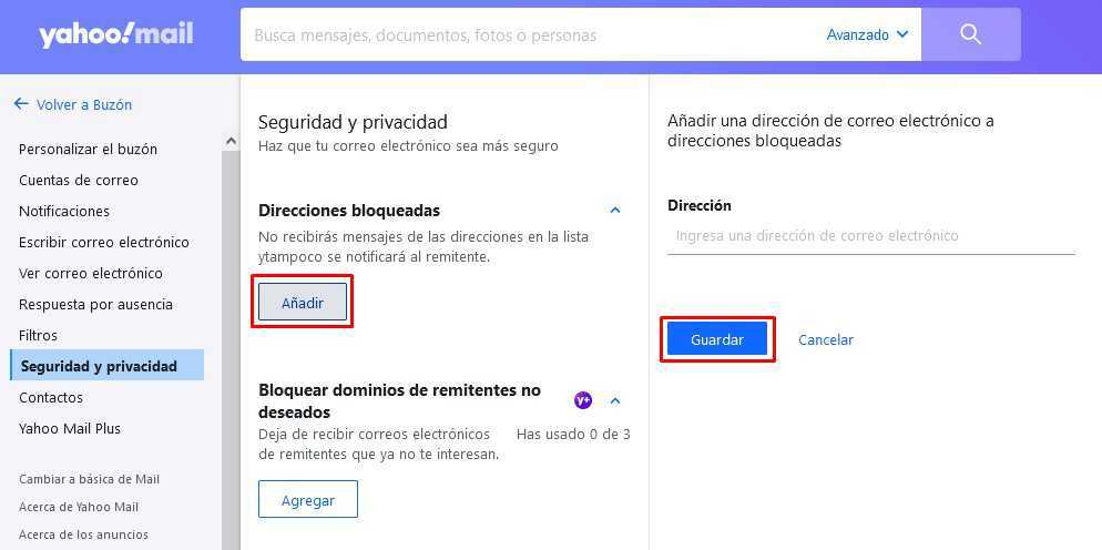 Cómo bloquear un correo en Yahoo
