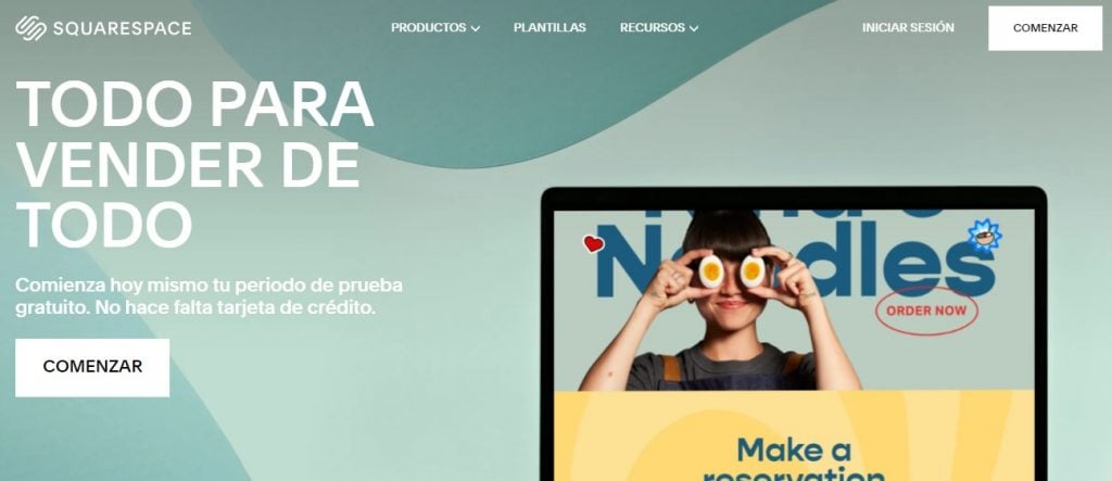 Página web de Squarespace