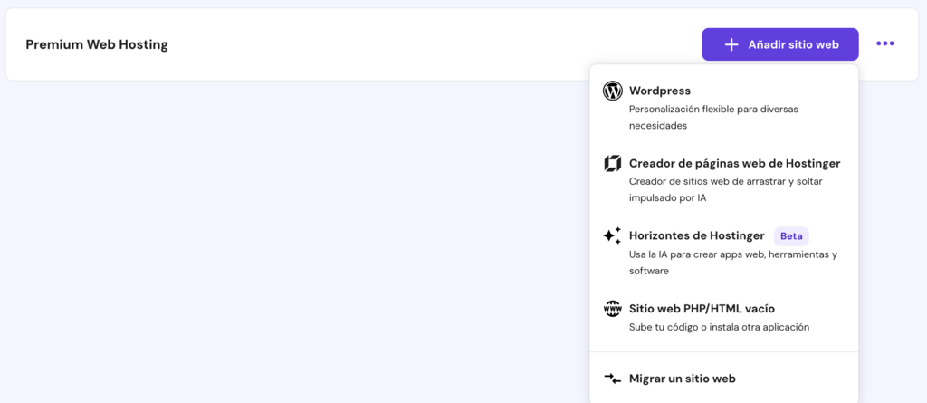 Onboarding de Hostinger