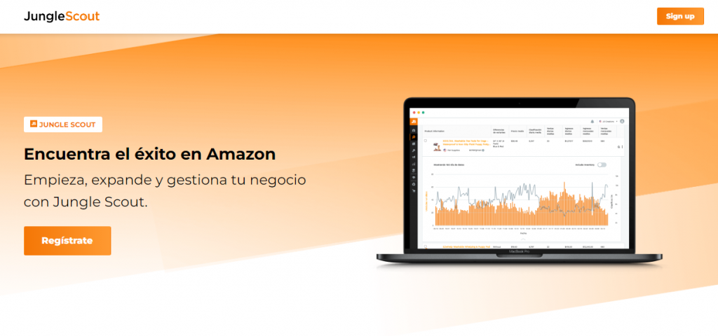 Página de la herramienta para programar con inteligencia artificial Jungle Scout