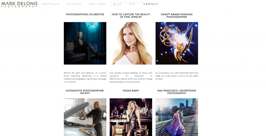 Portfolio de fotografía de Mark Delong.