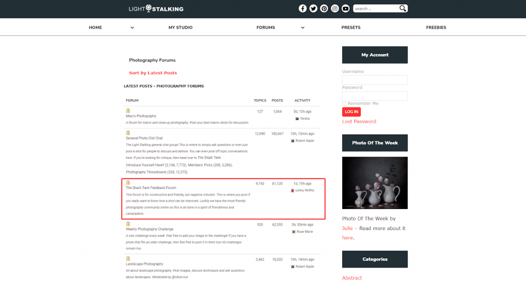 Imagen del foro LightStalking.