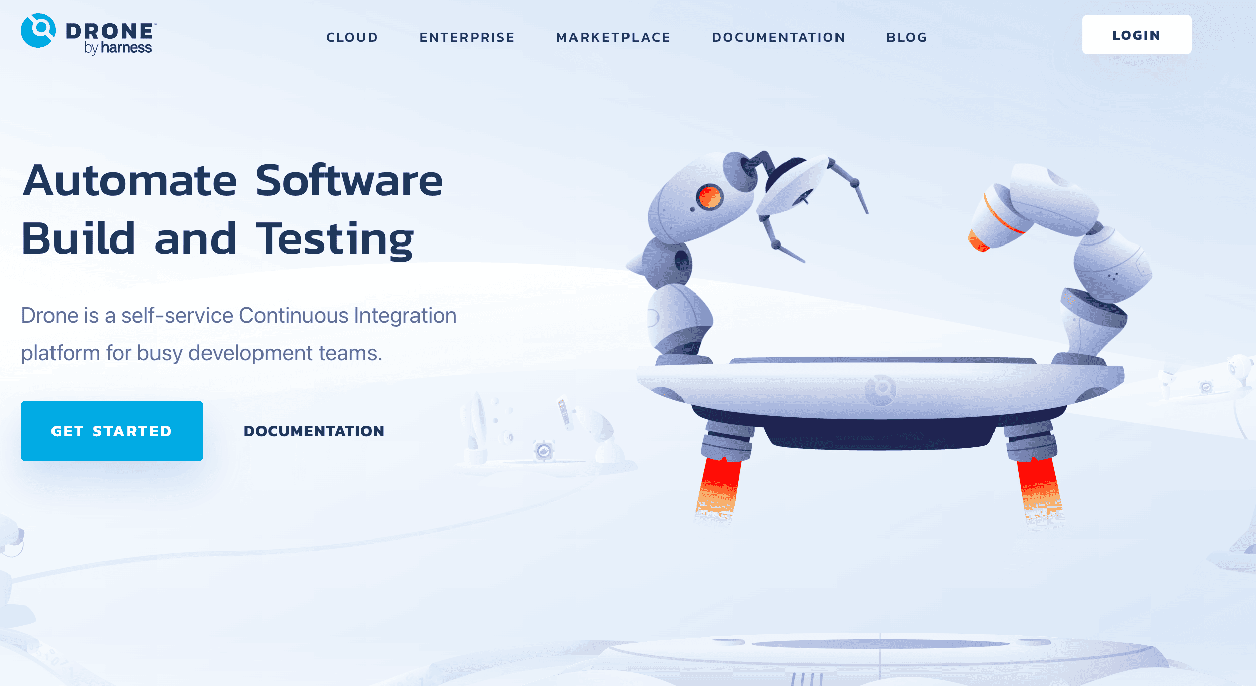 Sitio web de Drone.io