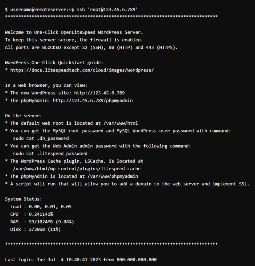 Mensaje de bienvenida SSH
