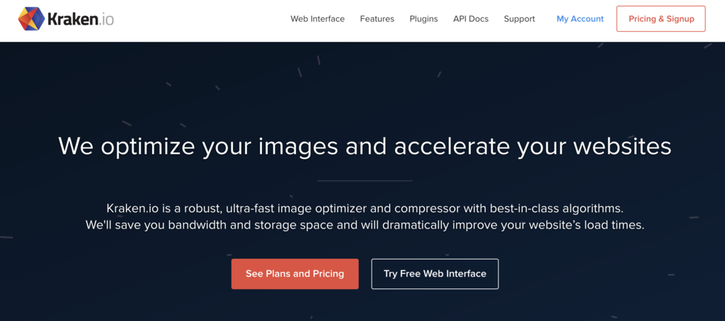 Sitio web de Kraken.io
