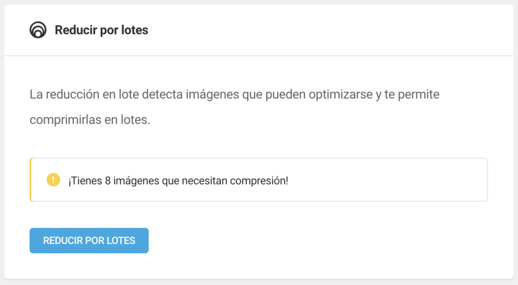 Reducción por lotes de Smush