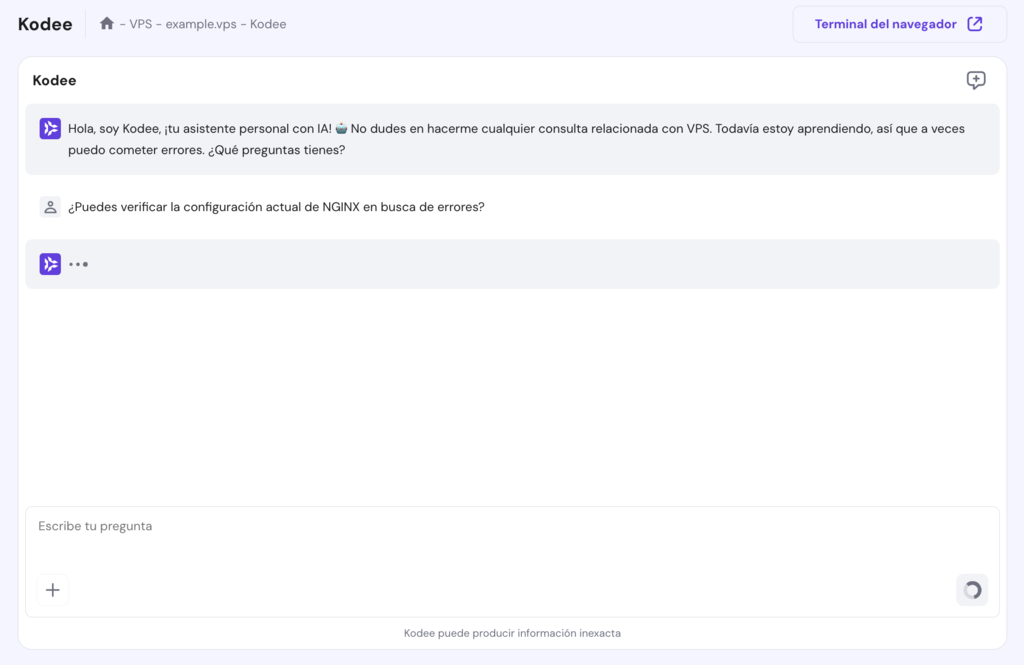 Ejemplo de uso de Kodee