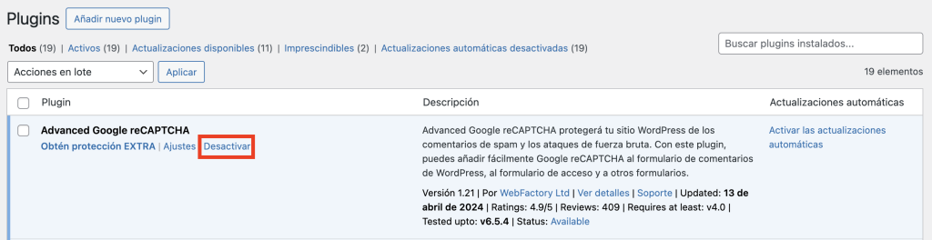 Plugins de WordPress