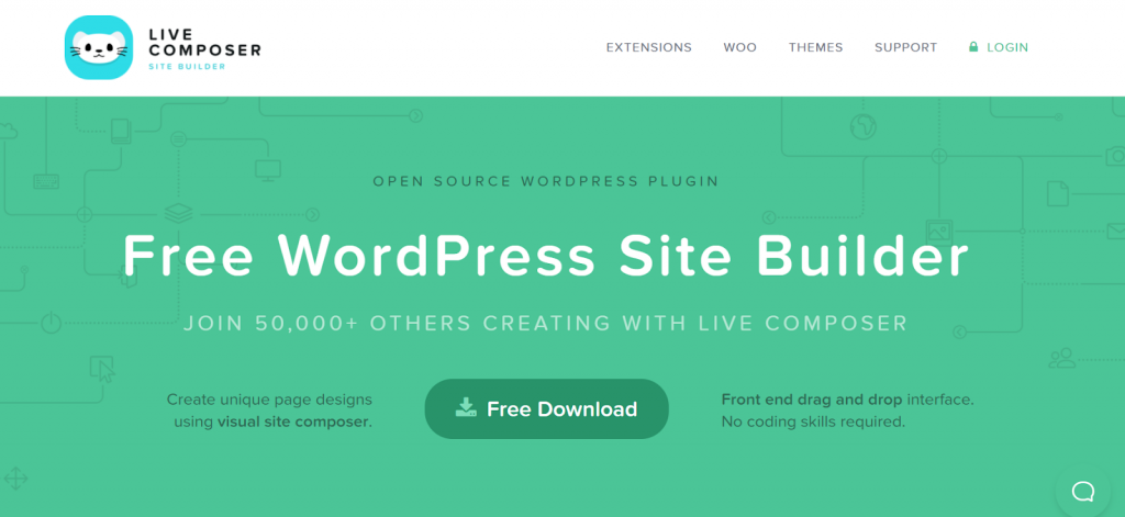 Plugin Live Composer de WordPress