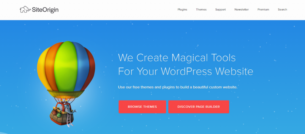 Plugin Site Origin Page Builder de WordPress