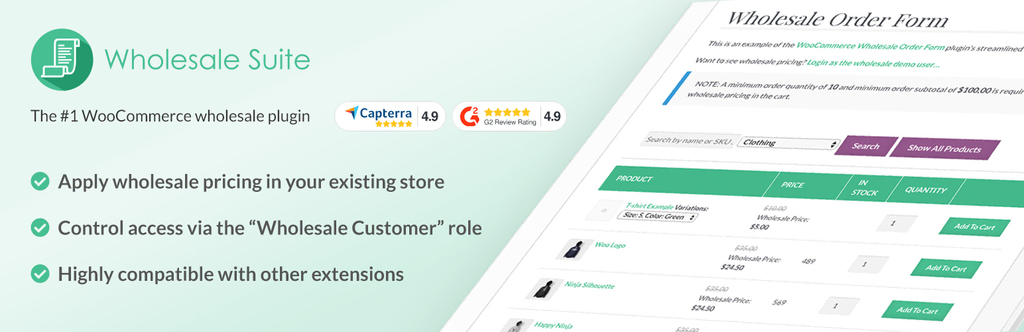 Plugin Wholesale Suite de WooCommerce