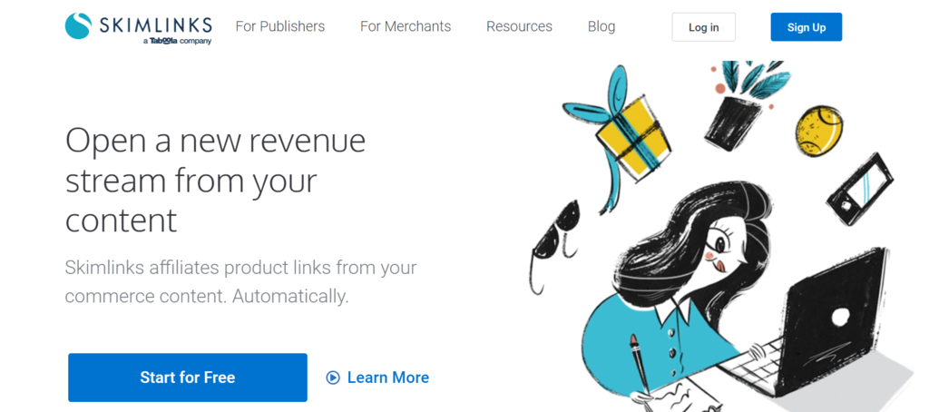 Sitio web de Skimlinks