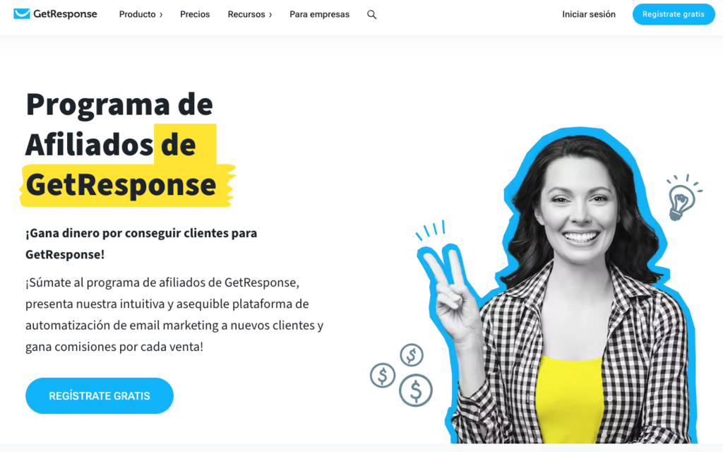 Sitio web de Getresponse