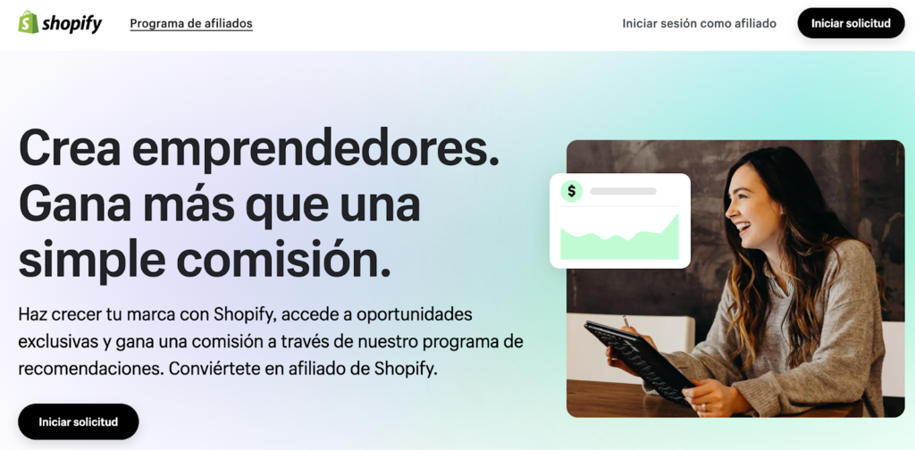 Sitio web de Shopify