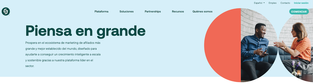 Sitio web de CJ Affiliate