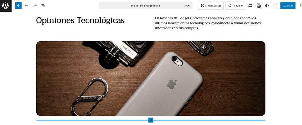 Ejemplo de sitio web creado con IA de Hostinger