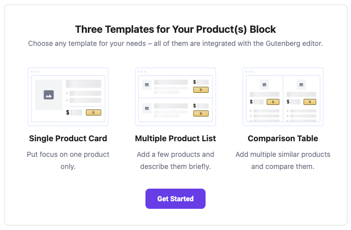 Diferentes tipos de vistas de productos en Amazon Afiliados.
