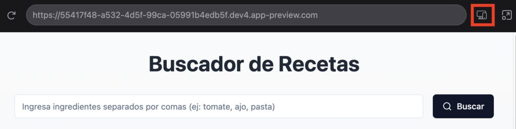 Botón de vista previa en móvil/escritorio en Hostinger Horizons