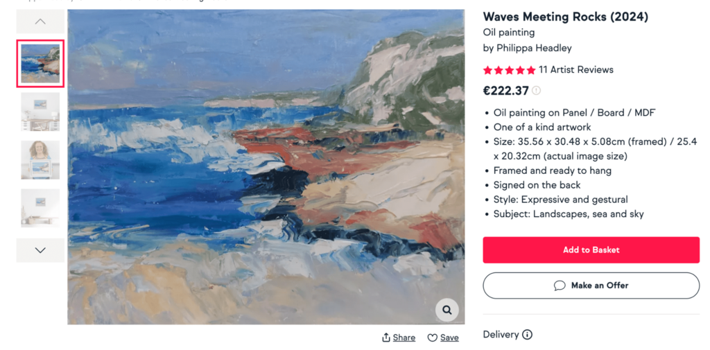 Ejemplo de pintura de Philippa Headley