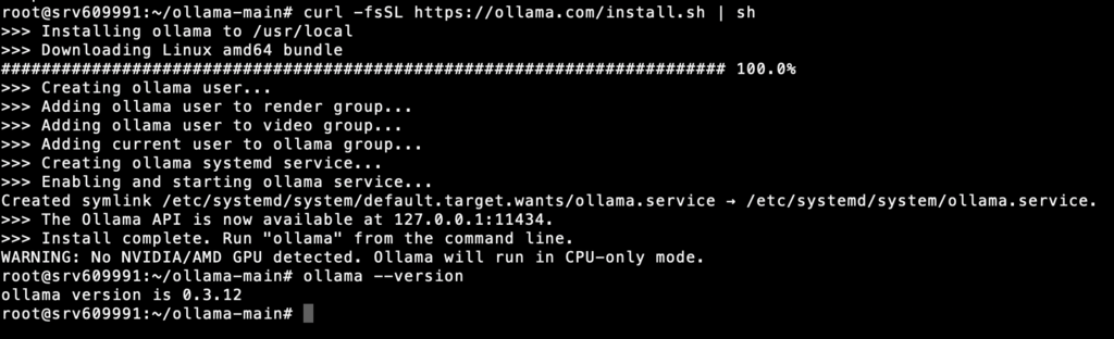 Descargar paquete de instalación de Ollama