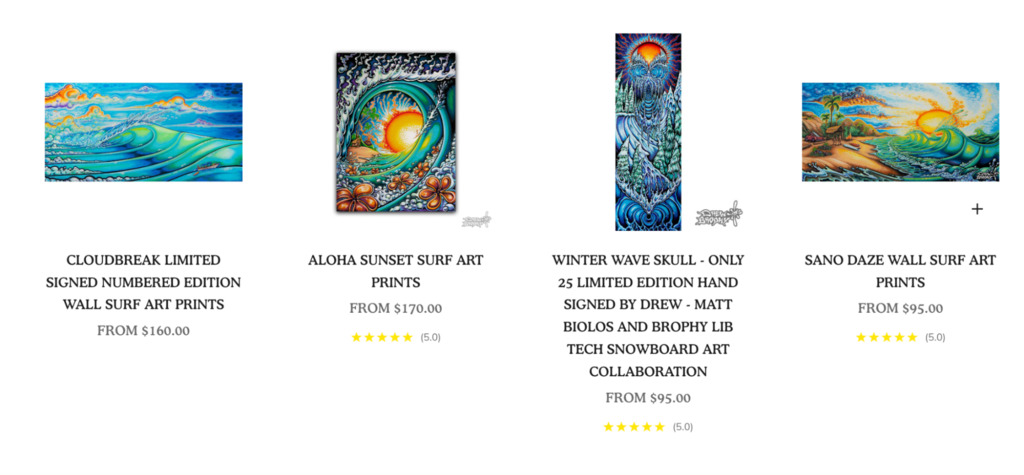 Impresiones de Drew Brophy en su web