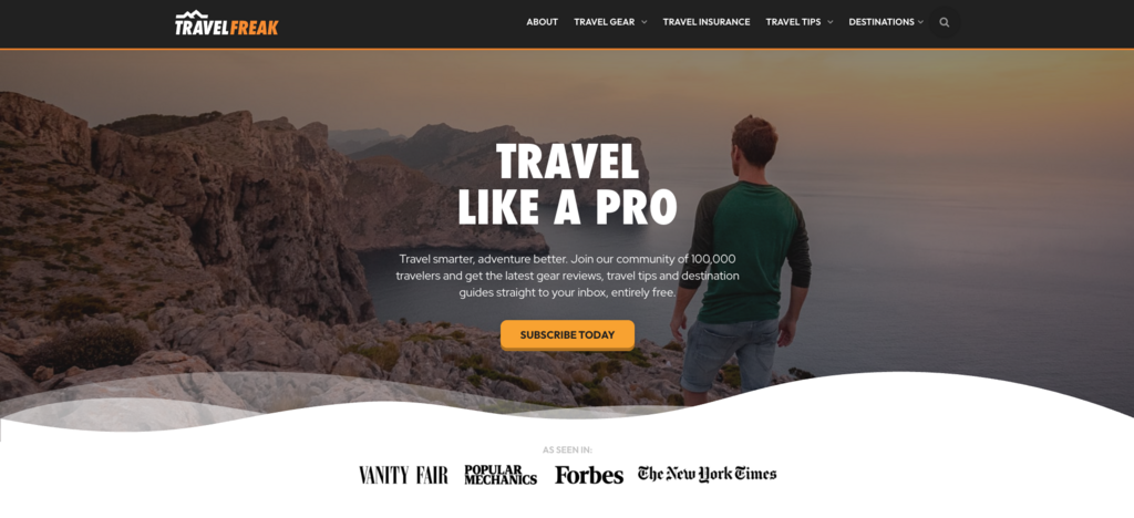 Sitio web de TravelFreak