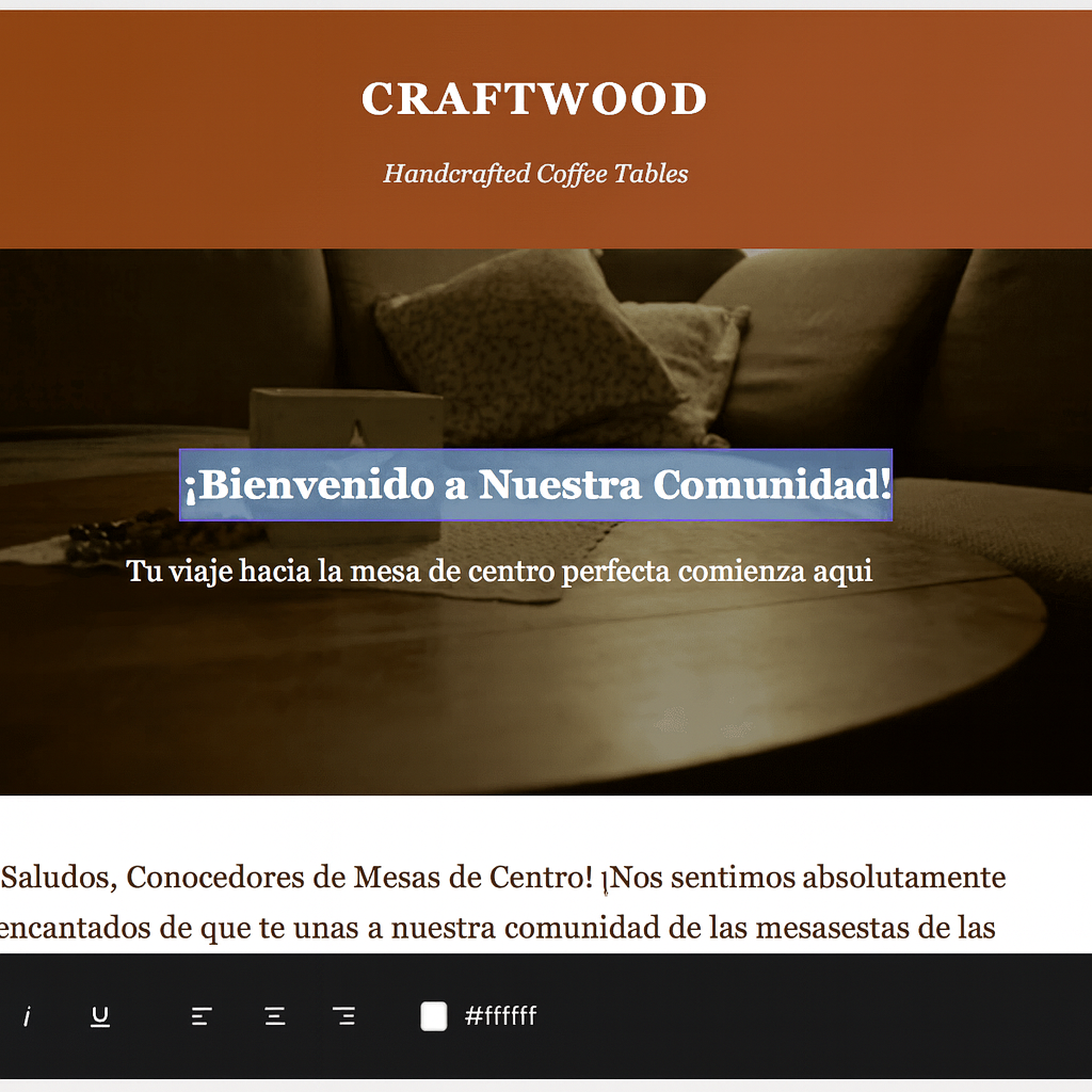 Ejemplo de plantilla de Hostinger Reach