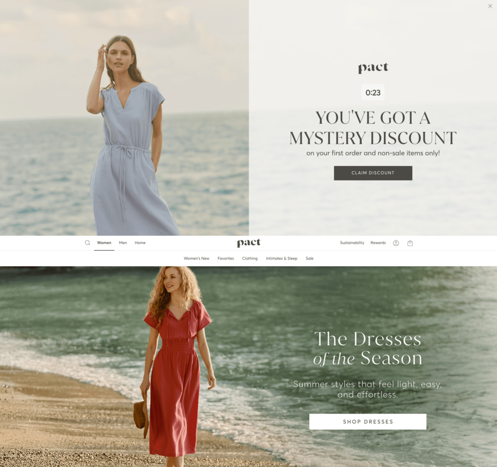 Página de inicio y principal de Pact