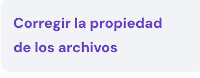 Corregir la propiedad de archivos en hPanel