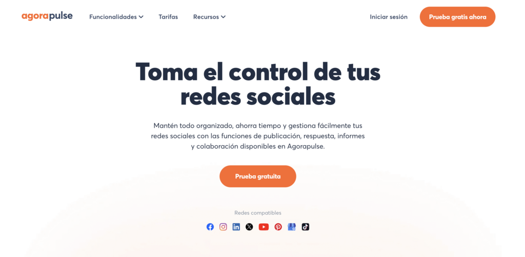 Sitio web de Agorapulse