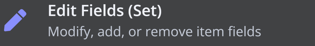 Opción Editar campos (establecer)
