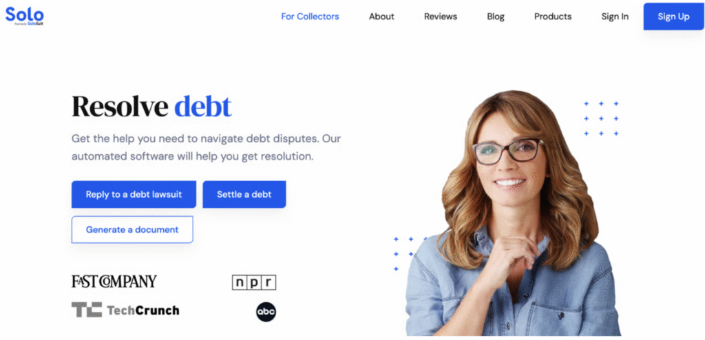 Página de inicio de Solo