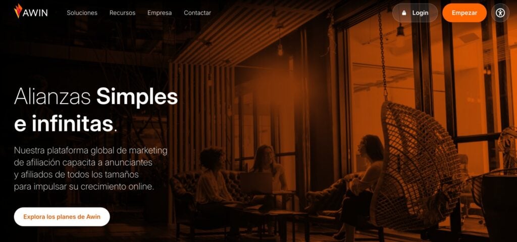 Página principal de Awin