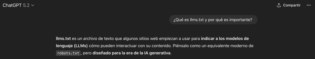 ChatGPT búsqueda de información en sitios web